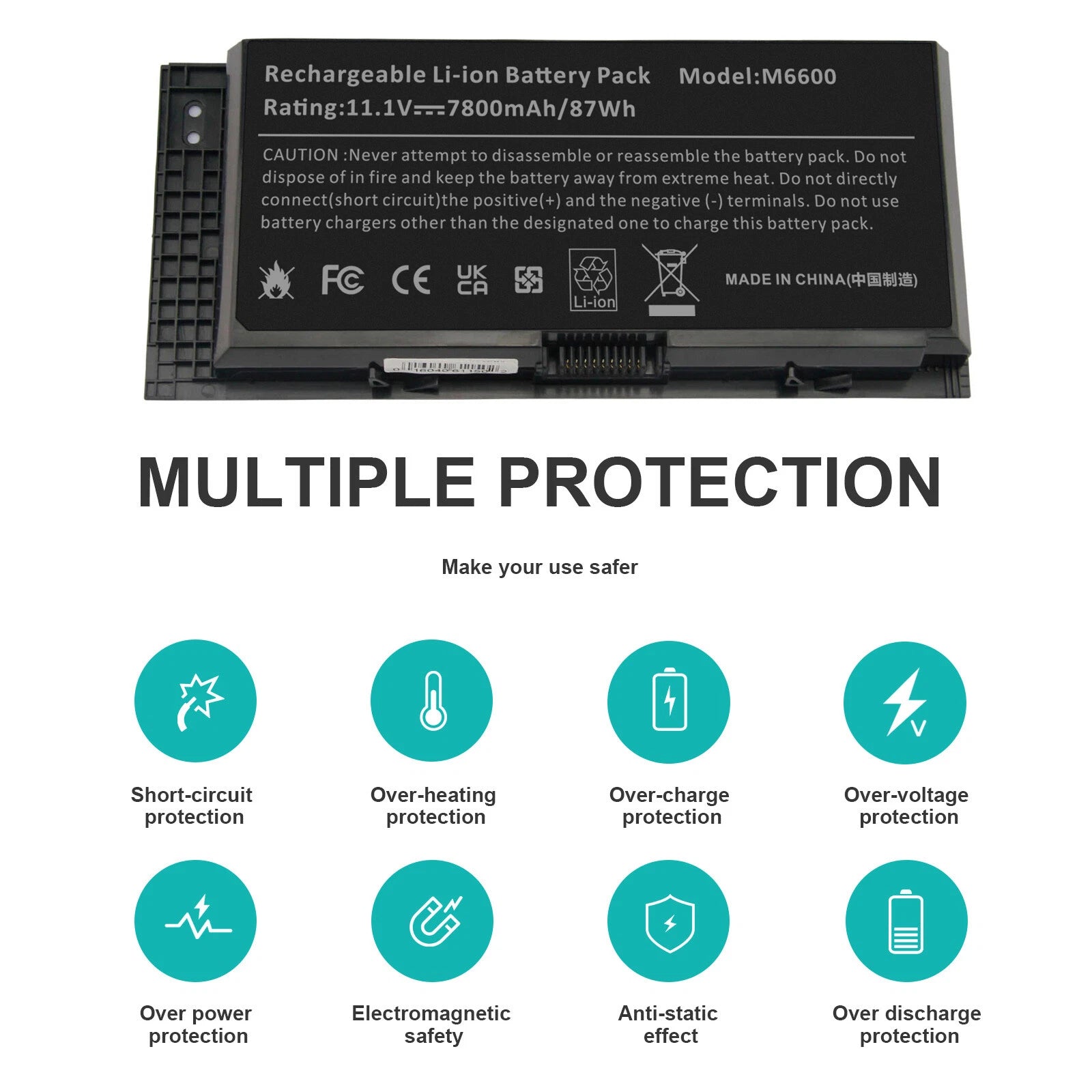 M6600 Laptop Battery for Dell Precision M4600 M4700 M4800 M6700 M6800 FV993 Fast