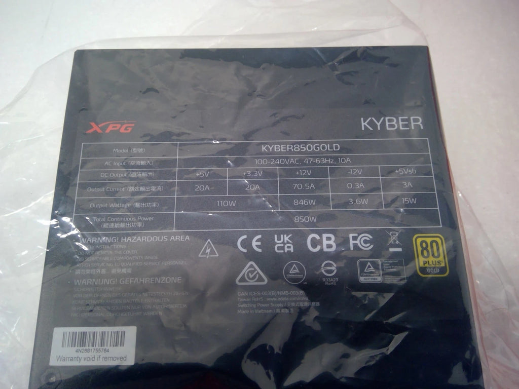 NEW XPG KYBER 850W 80 Plus Gold Gamer Power Supply KYBER850GOLD