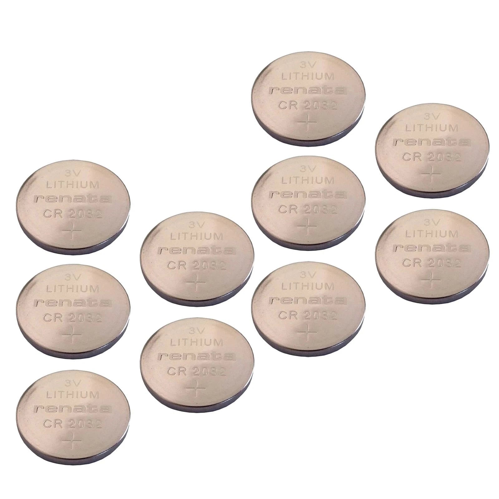10x CR2032-MFR 3V Lithium Coin Battery Pressure Contacts for Thinkpads