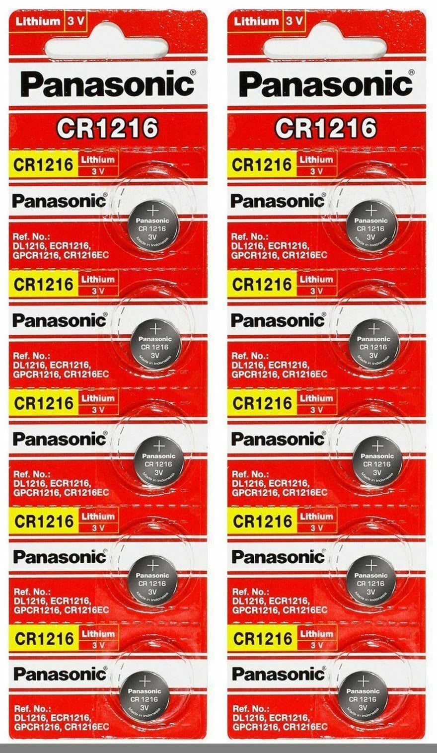 NEW PANASONIC CR1216 11 PACK LITHIUM COIN BATTERIES EXP 2028 USA FREE SHIPPING
