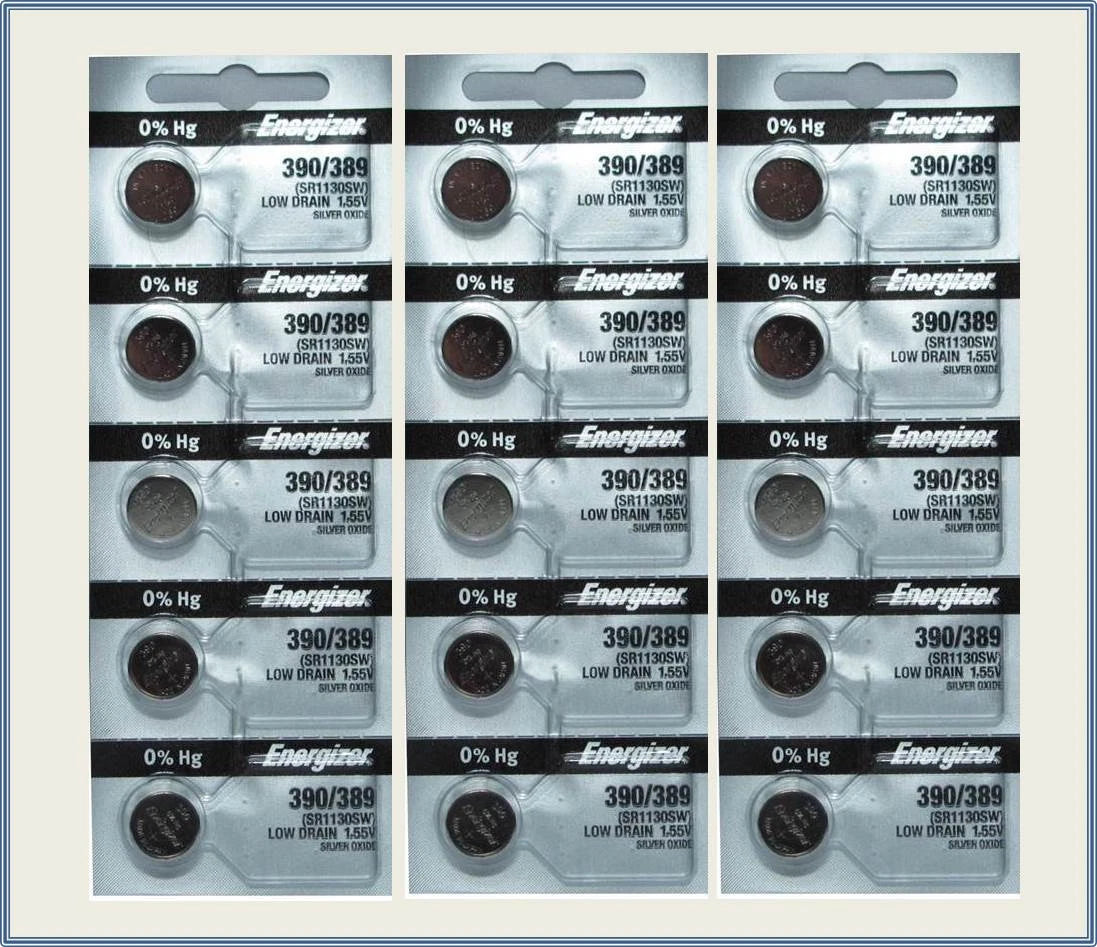15 Energizer 390 389 1130 SR54 626 LR54 D390 D389 V390 V389 AG10 Battery