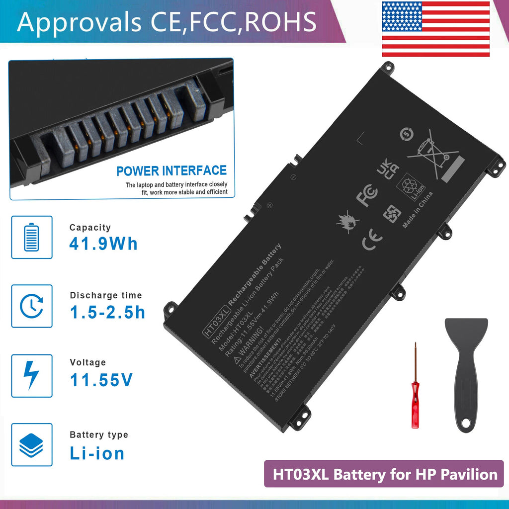 HT03XL Battery for HP Pavilion X360 L11421-542 L11421-1C 14-CE 17-CA 15T-DQ100