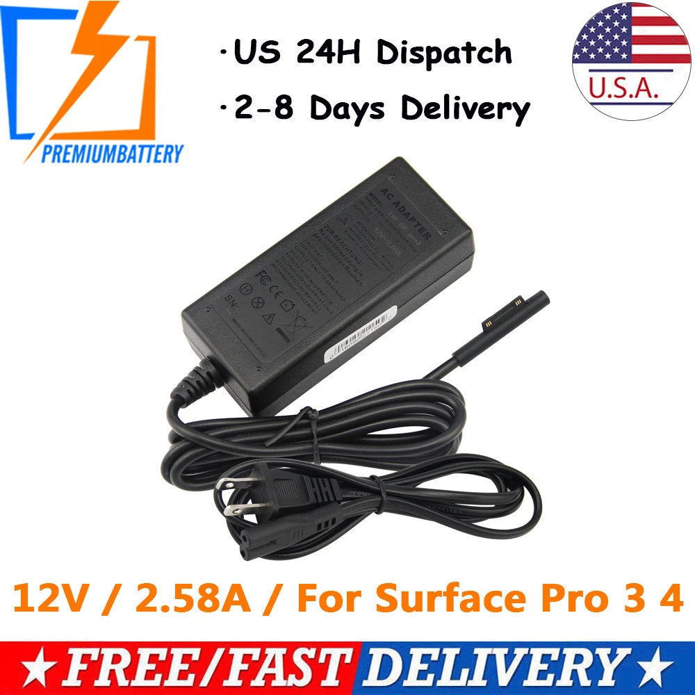 Power Supply for Microsoft Surface Pro 3 Pro 4 - AC Charger Cord Adapter 12V New