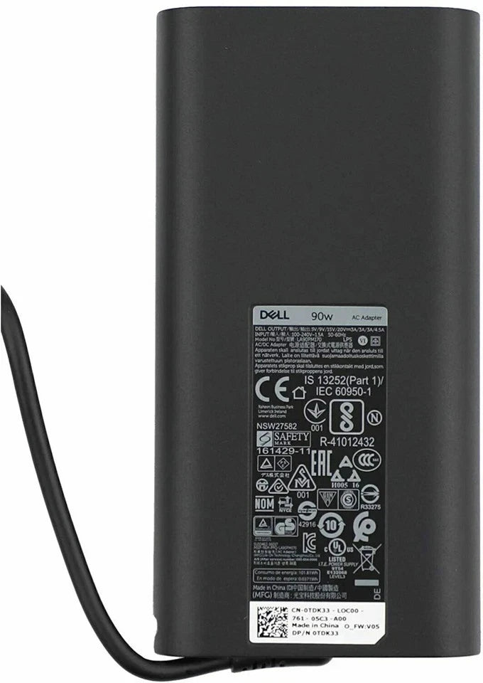 Genuine OEM 90W USB-C Type C AC Adapter Charger For Dell LA90PM170 TDK33 0TDK33