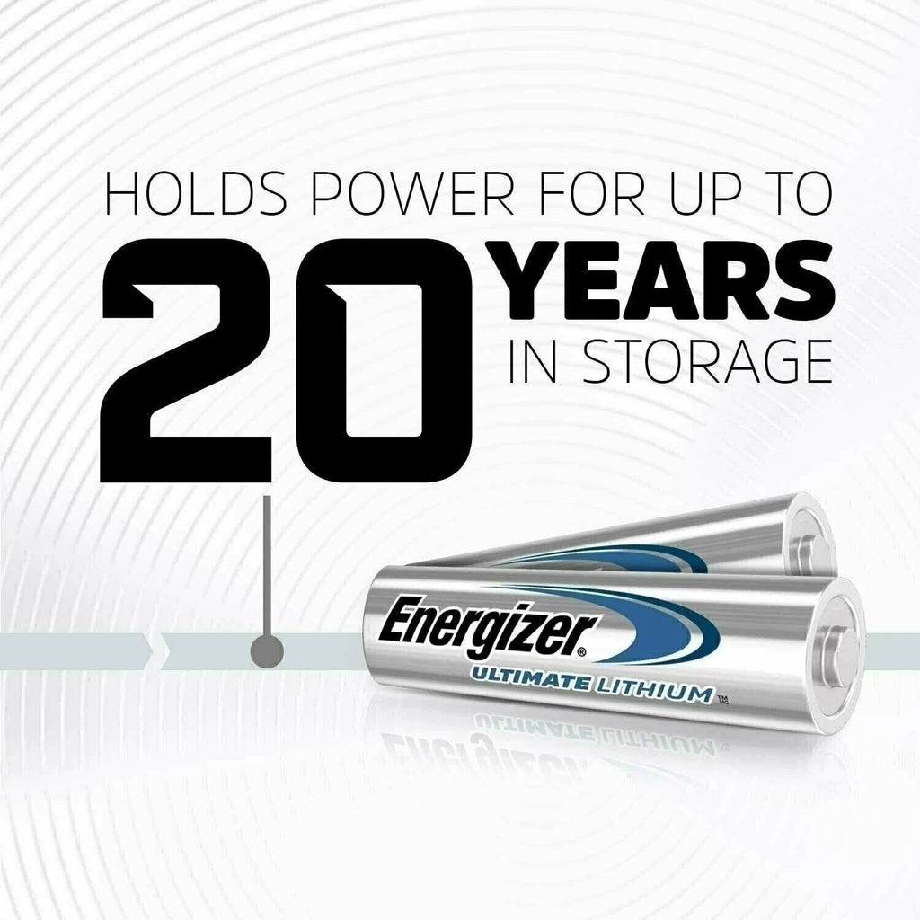 4 Energizer AA Ultimate Lithium Batteries (L91, FR6, LR6, 15-LF, FR14505) bulk.