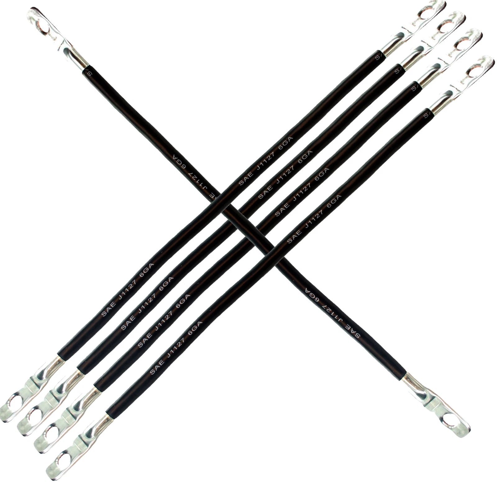 Club Car DS48V Electric 95+ 6 Gauge AWG (5) 14" Battery Cable Set