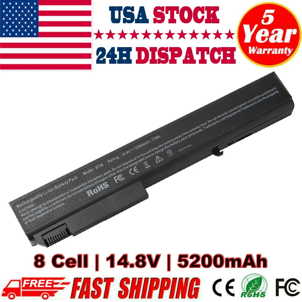8Cell Battery For HP EliteBook 8530p 8540w 8730w P/N 493976-001 HSTNN-LB60 Fast