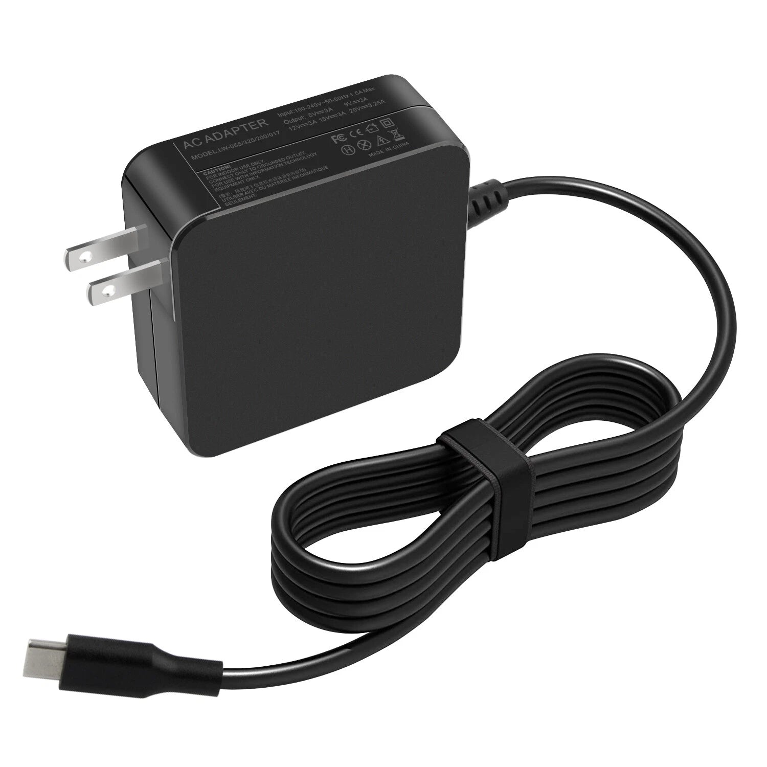 65W USB-C Adapter for HP Pro Laptop Charger X7W50AA#ABA TypeC Power Supply Cord