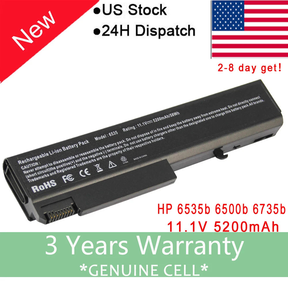 Battery for HP EliteBook 6930p 8440p 8440w ProBook 6440b KU531AA 458640-542 New