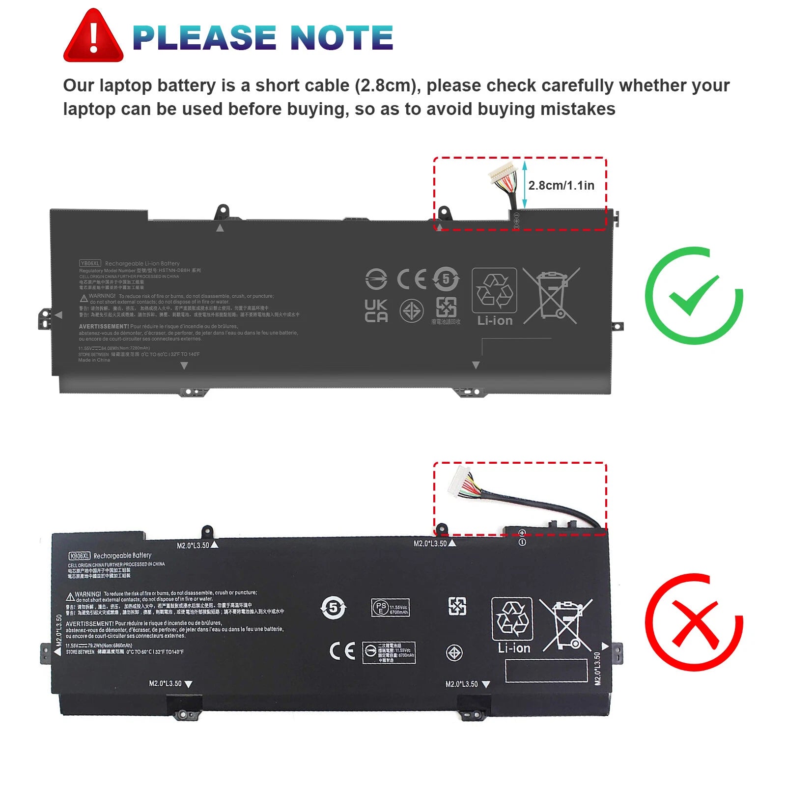 YB06XL Battery for HP Spectre x360 15-ch010tx 928372-855 HSTNN-DB8H HSTNN-DB8V