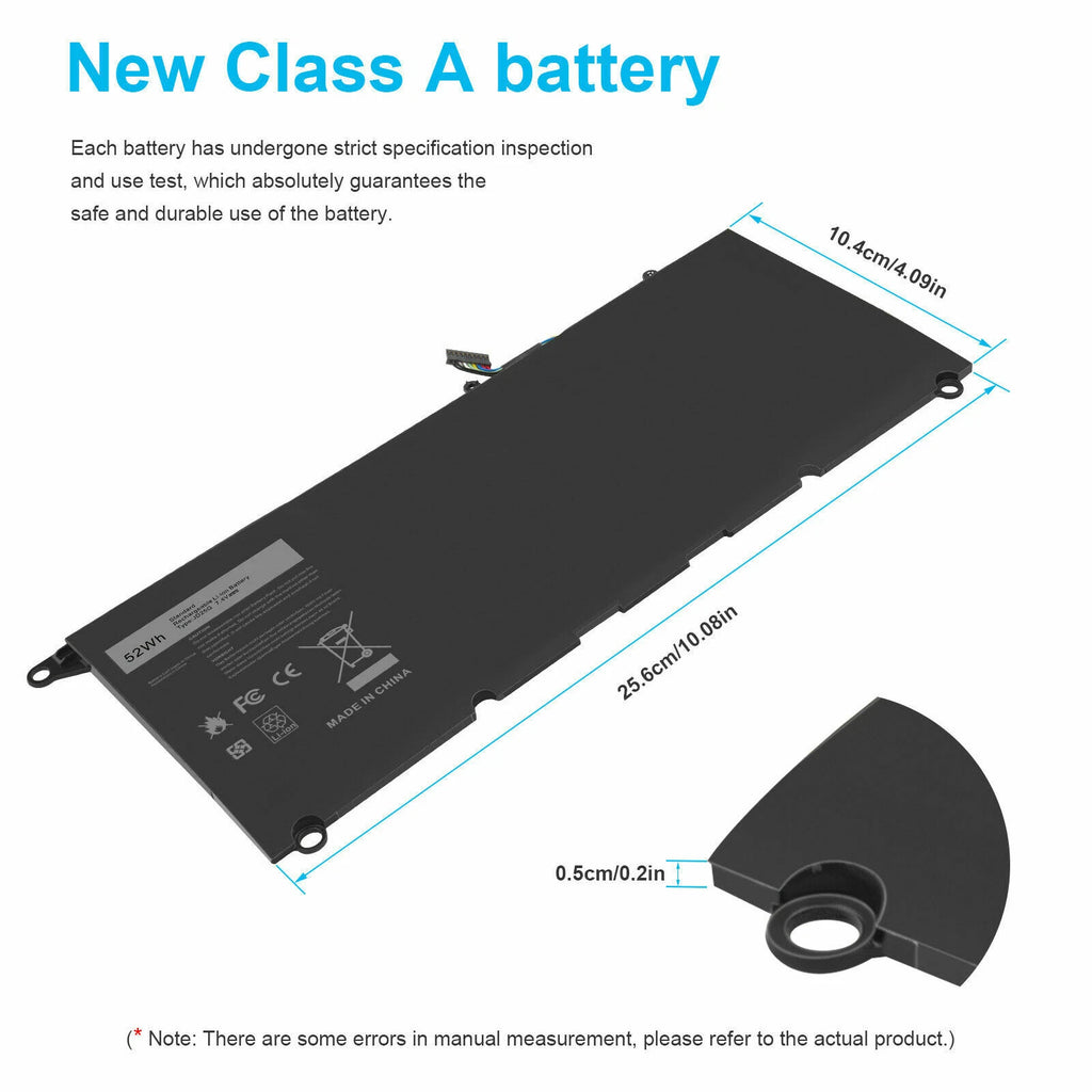JD25G Battery For Dell XPS 13 9343 13 9350 0DRRP 0N7T6 5K9CP 90V7W JHXPY P54G