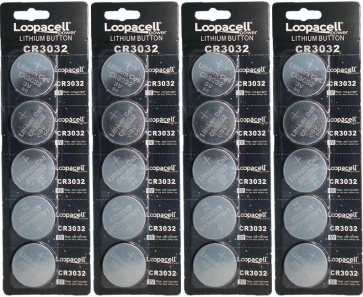 Loopacell CR3032 CR 3032 Lithium 3V 20 Batteries