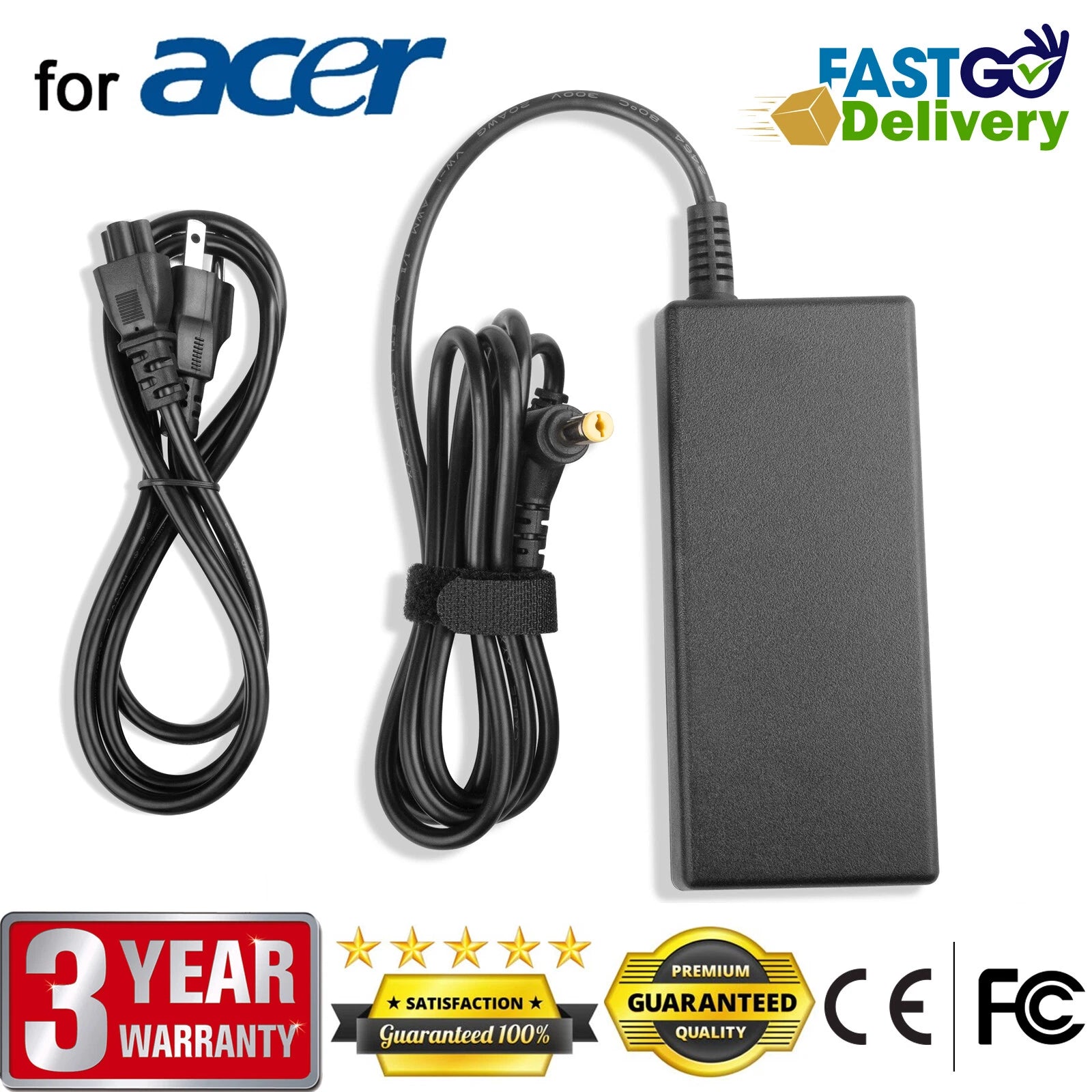 5.5*1.7mm Laptop Charger AC Adapter for Acer Aspire E1 E3 E5 ChromeBook ADP-65JH