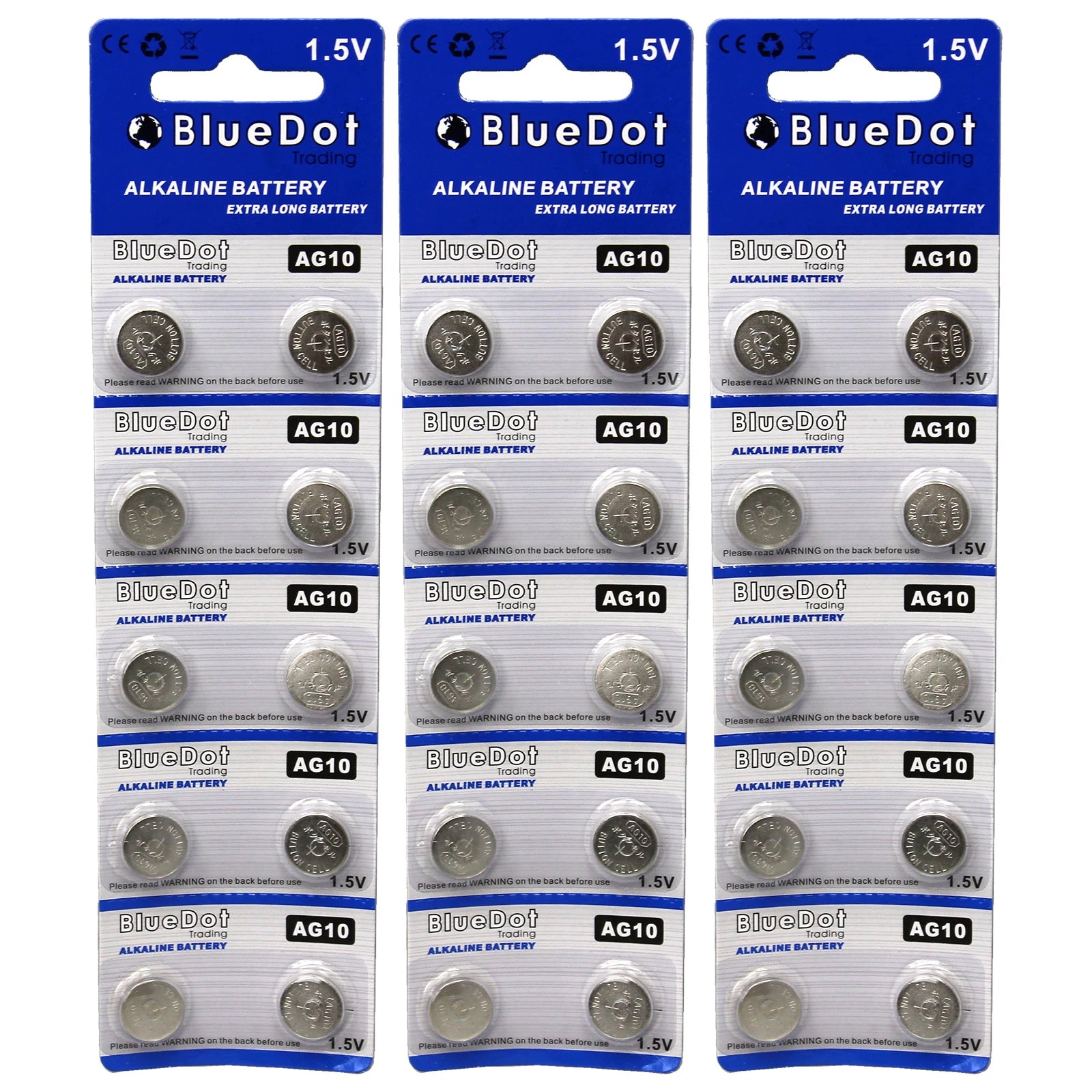 30 pcs ~ AG10 button cell alkaline batteries coin watch calculator battery size