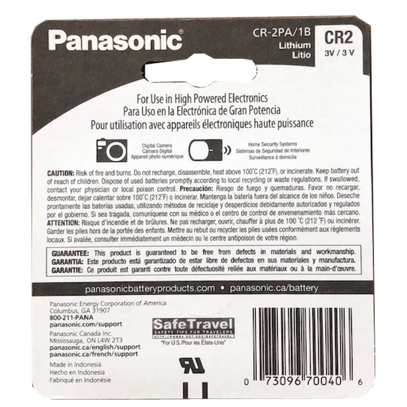 5x Panasonic 3V CR-2 Photo Battery Compatible With 5046LC CR1025 RLCR2-L VCR2NP