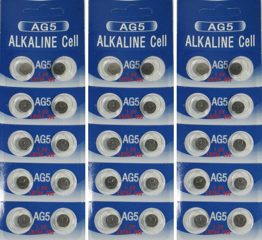 30 AG5 LR754 393 SR48 1.5 Volt Alkaline Cell Watch Batteries Ships From USA