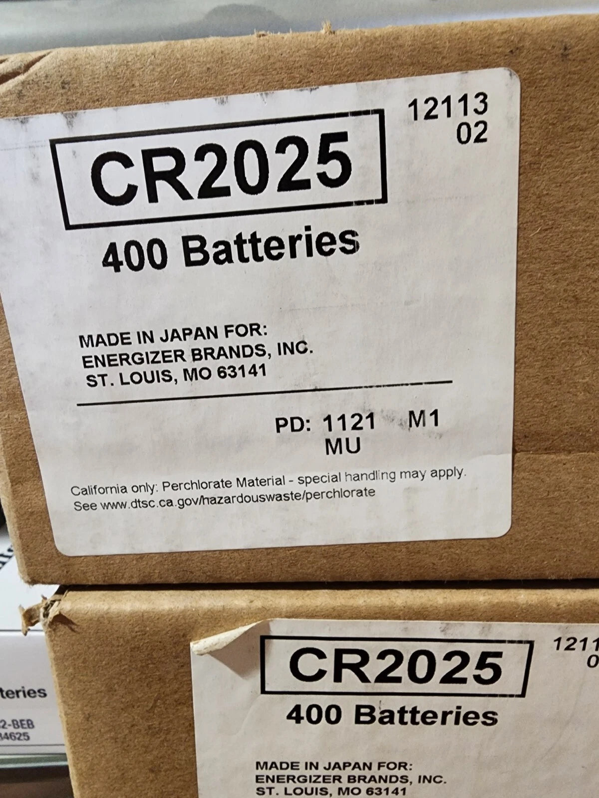 5 BULK ENERGIZER CR2025 CR 2025 3v Lithium Battery MADE IN JAPAN Expire 11/2031