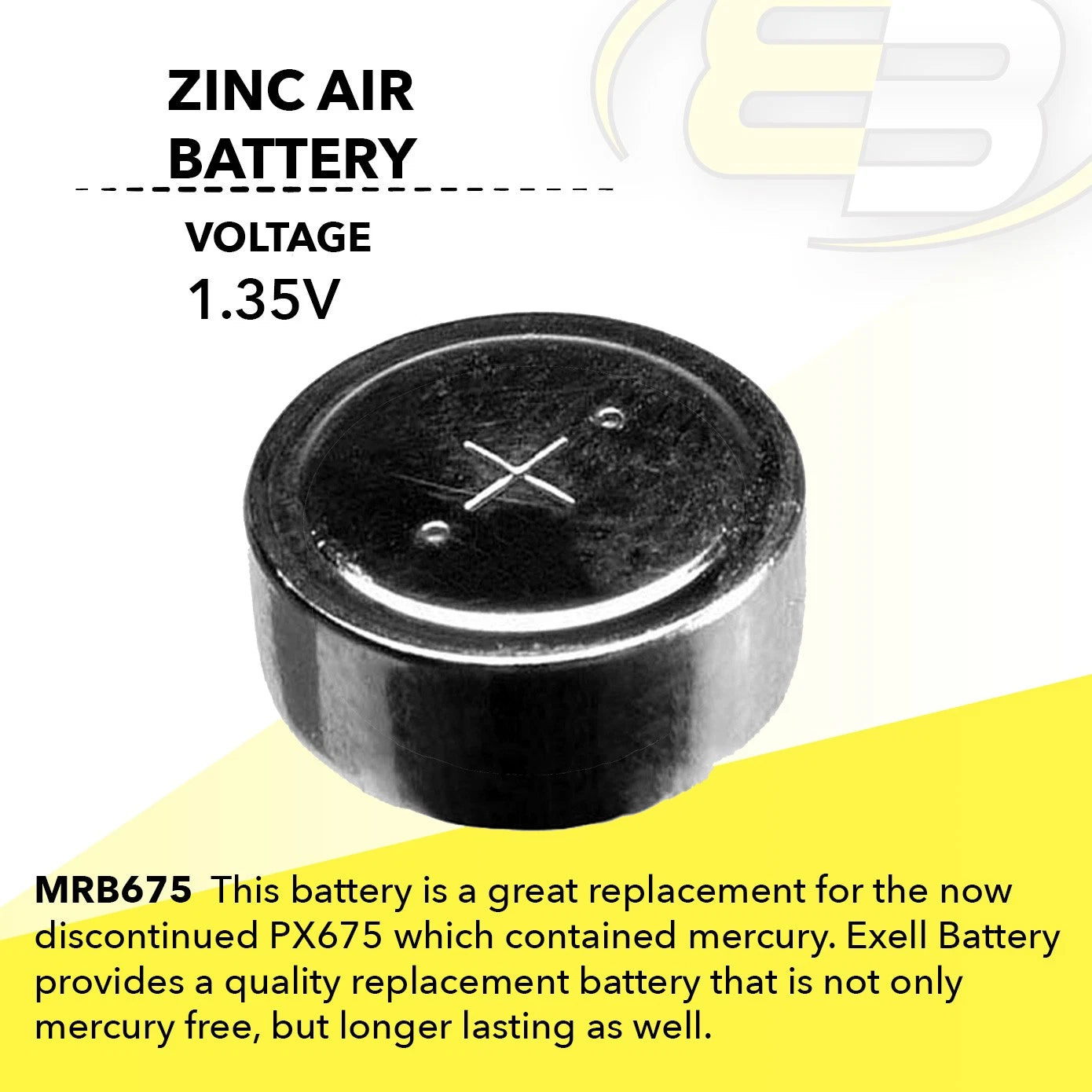 Exell Battery MRB675 fits Kiev 60 TTL, FM2n, Saunders 990122