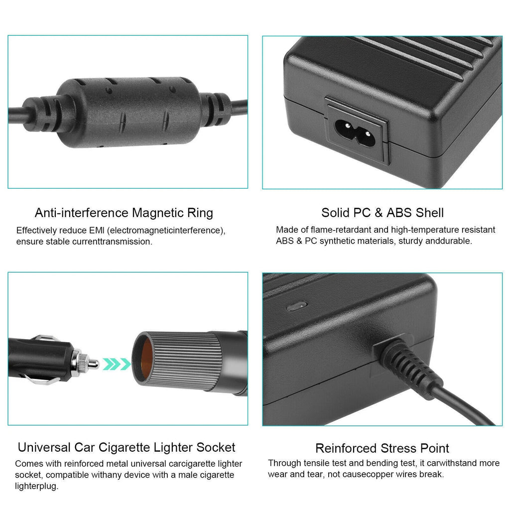 120W/60W Charger Adapter 240V AC -12V DC Car Converter Cigarette Lighter Socket