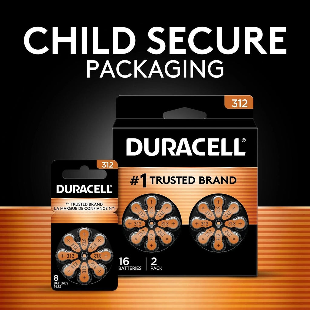 Duracell Hearing Aid Batteries Size 312 - Fast shipping- Fresh Exp-2029