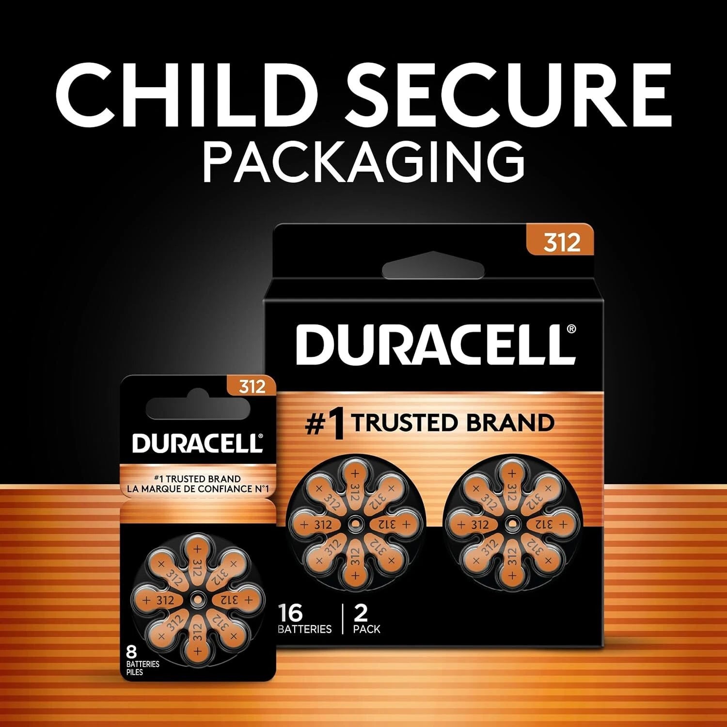 Duracell Hearing Aid Batteries Size 312 - Fast shipping- Fresh Exp-2029