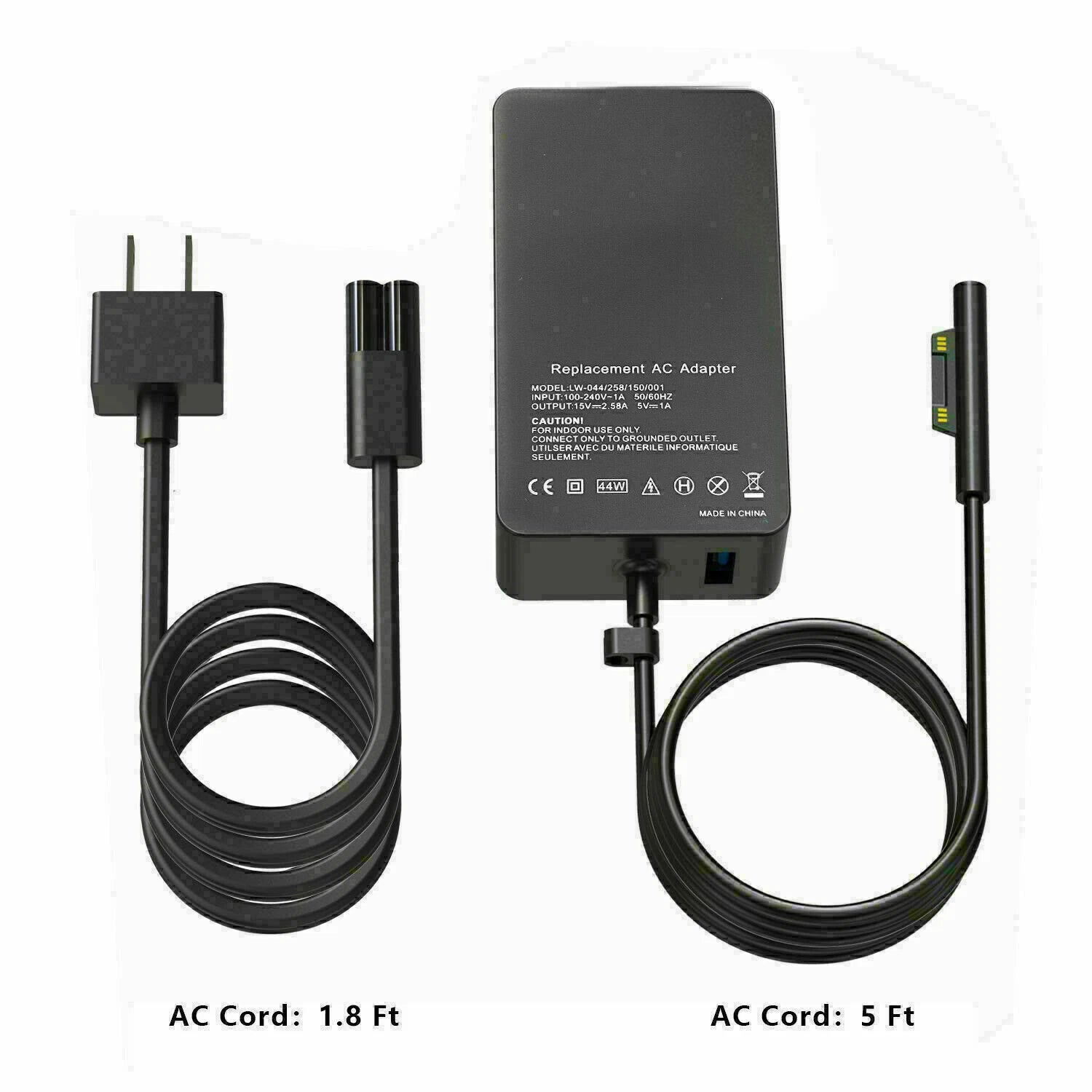 1963 SURFACE Pro 3 4 5 6 Charger Power Cord for Microsoft Surface Laptop Go Book
