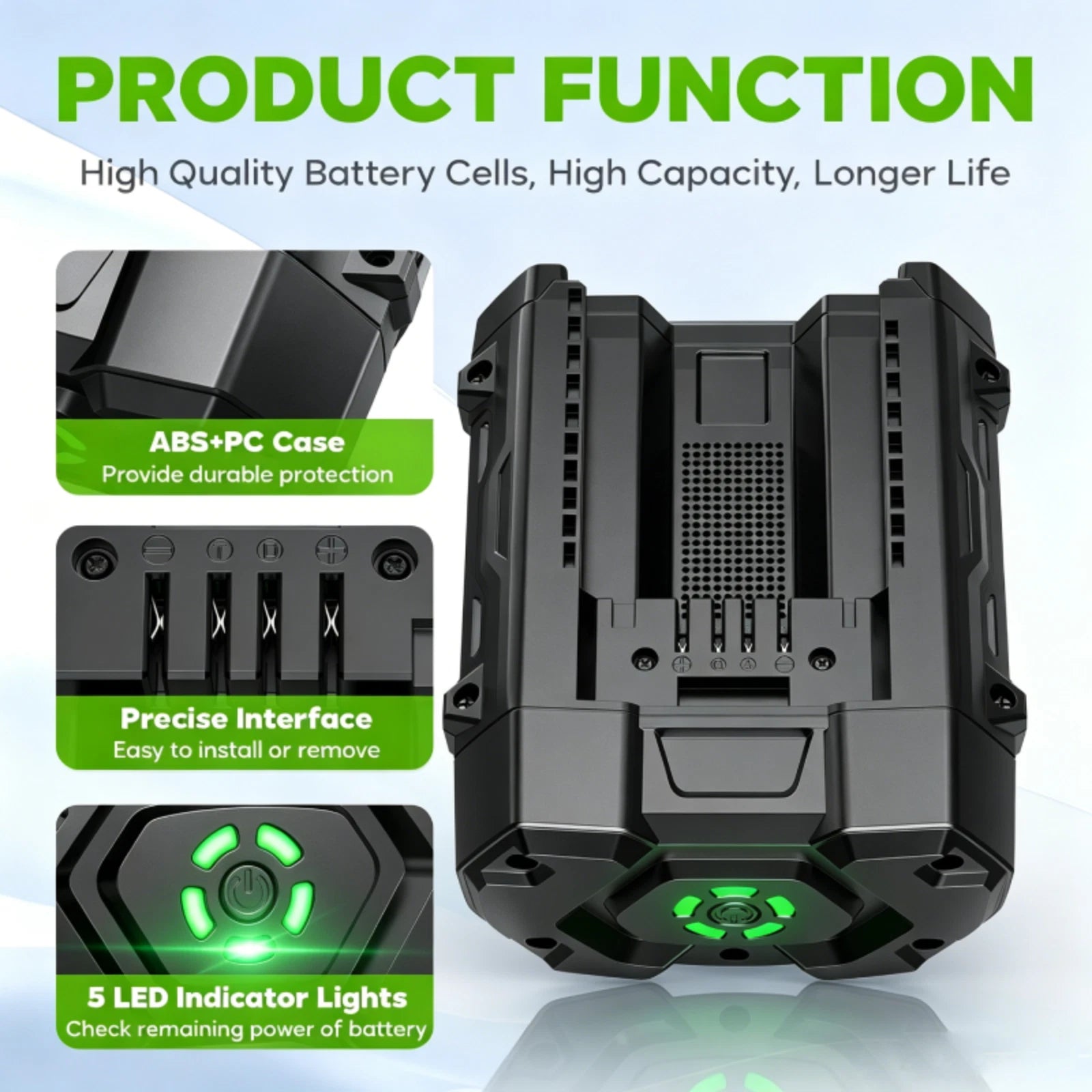 56V 5.3Ah Lithium Battery for EGO BA2800 BA4200 BA1400 56Volt Power+Tool