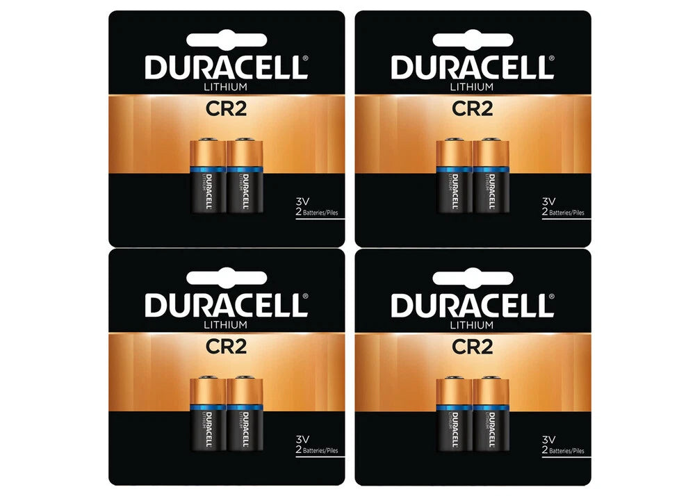 8 x Duracell CR2 3 Volt Lithium Batteries (4 Cards of 2) (packaging may vary)