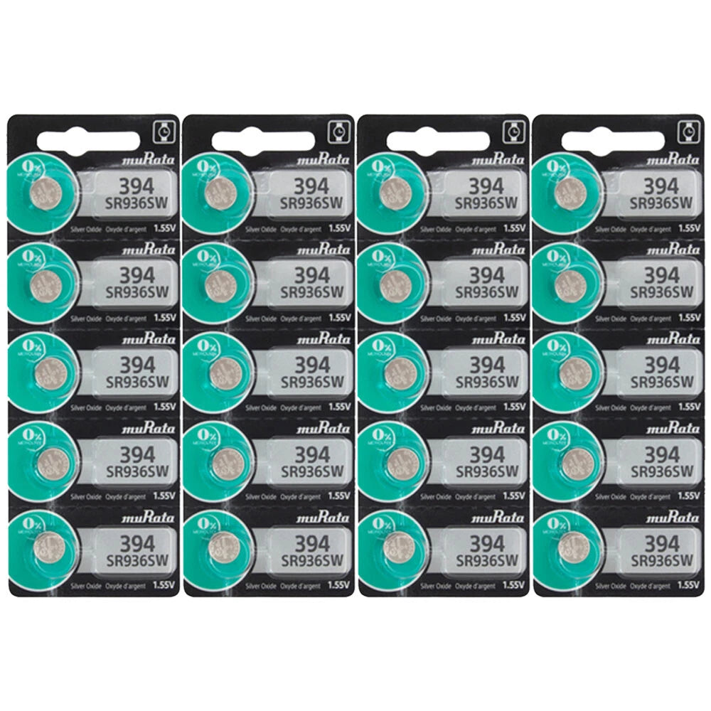 20 Murata Silver Oxide SR936SW SR936W SR936 1.55V Watch Battery - Replaces Sony