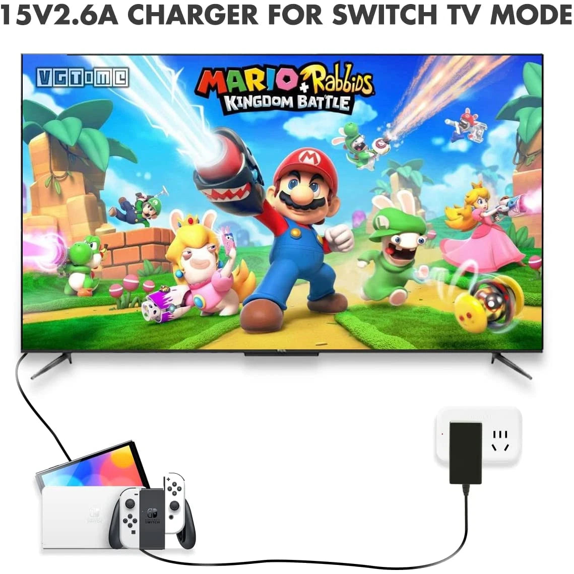 PWR For Nintendo Switch AC Power Supply Adapter Home Wall Travel Charger Cable