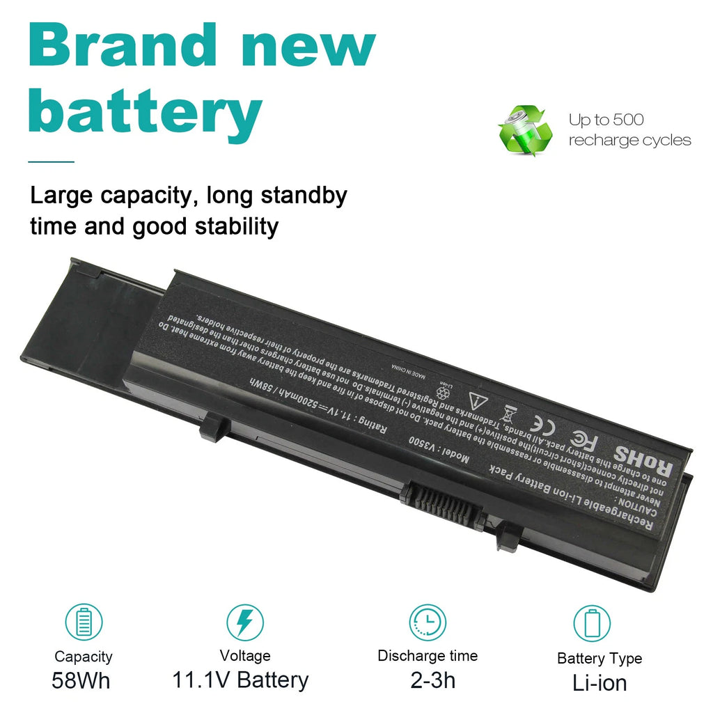 Battery 58WH Replacement for Y5XF9 7FJ92 4JK6R 04D3C for Vostro 3400 3500 3700