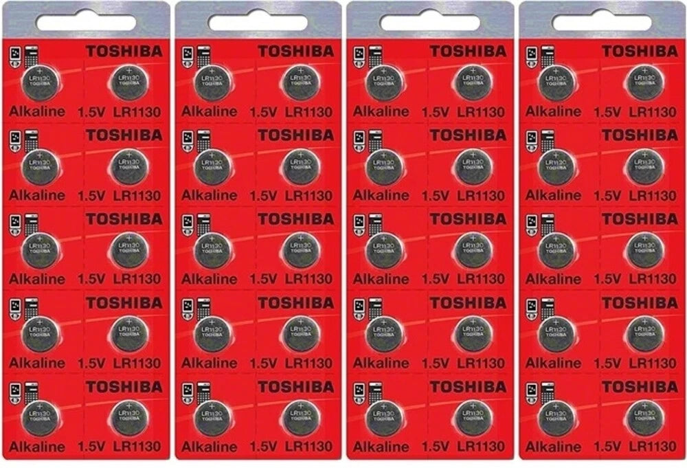 LR1130 AG10 189 1130 LR54 Pack Of 40 Toshiba Button Cell Batteries EXP 2024