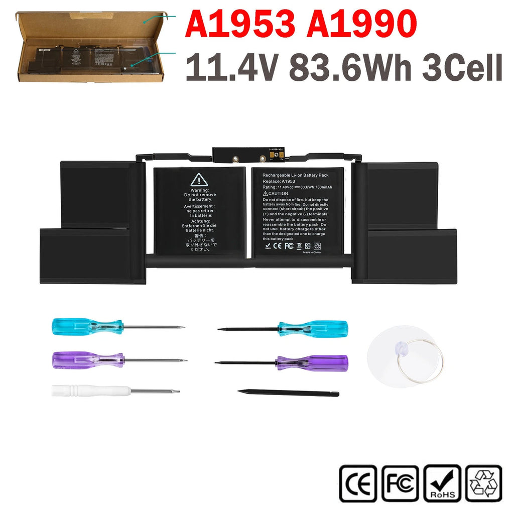 A1953 A1990 Battery For Apple MacBook Pro 15" A1990 Mid 2018 2019 EMC 3359 3215