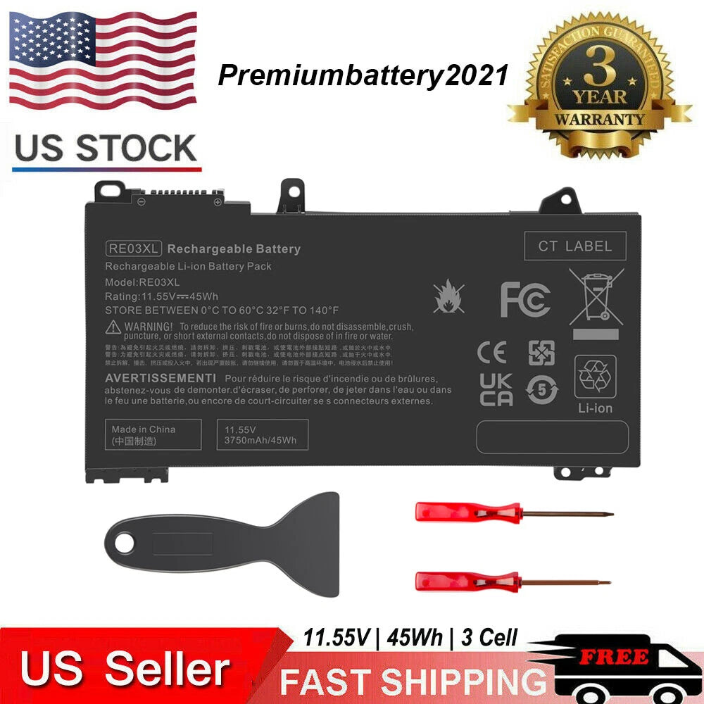RE03XL45Wh Battery for HP ProBook 430 440 445 450 455R G6 430 440 445 450 G7