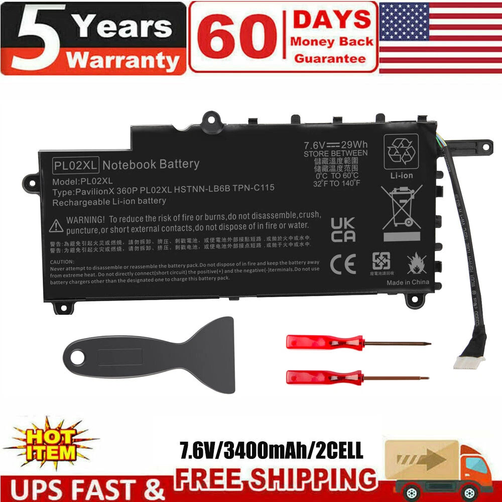 ?PL02XL Battery for HP Pavilion 11 X360 11-N010DX 11-N030TU 11-n000snx 11-n010dx