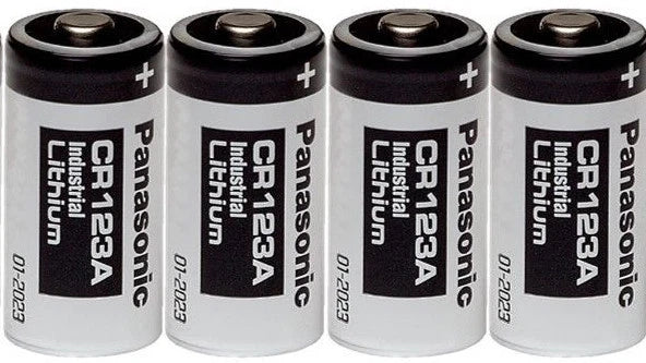 4 Panasonic CR123A CR 123a Industrial Lithium Batteries