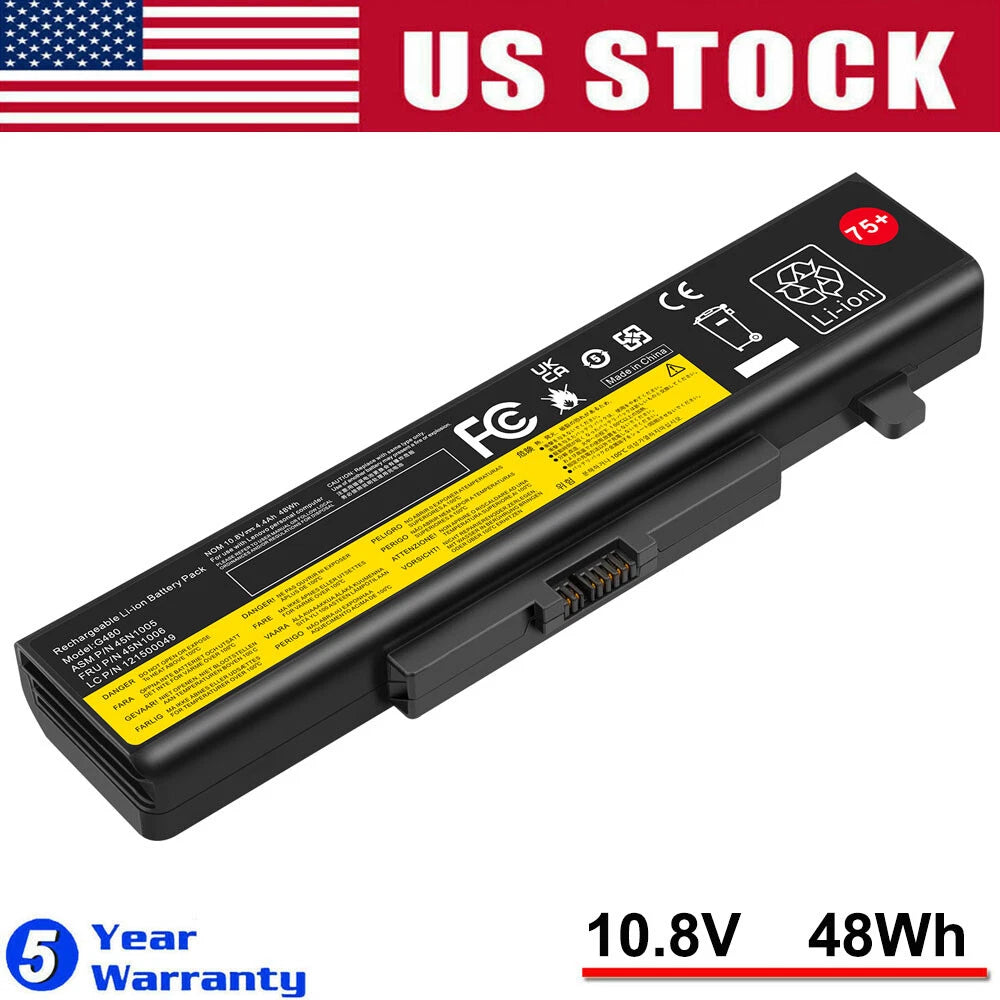 75+ 48Wh Battery for Lenovo IdeaPad G480 Y480 Y580 G500 5G580 Z380 Z480 L11O6Y01