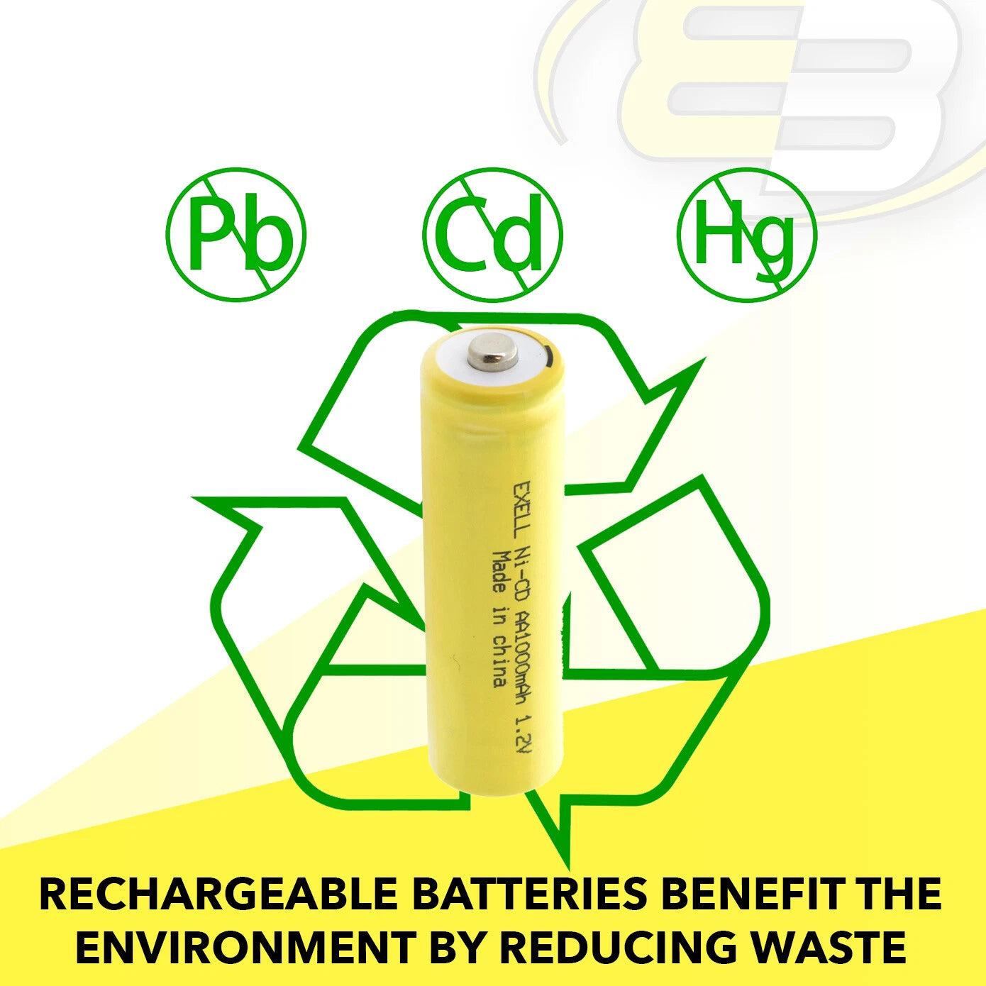 AA 1.2V 1000mAh Button Top Rechargeable Battery for LED Lights, Hobby, Alarms