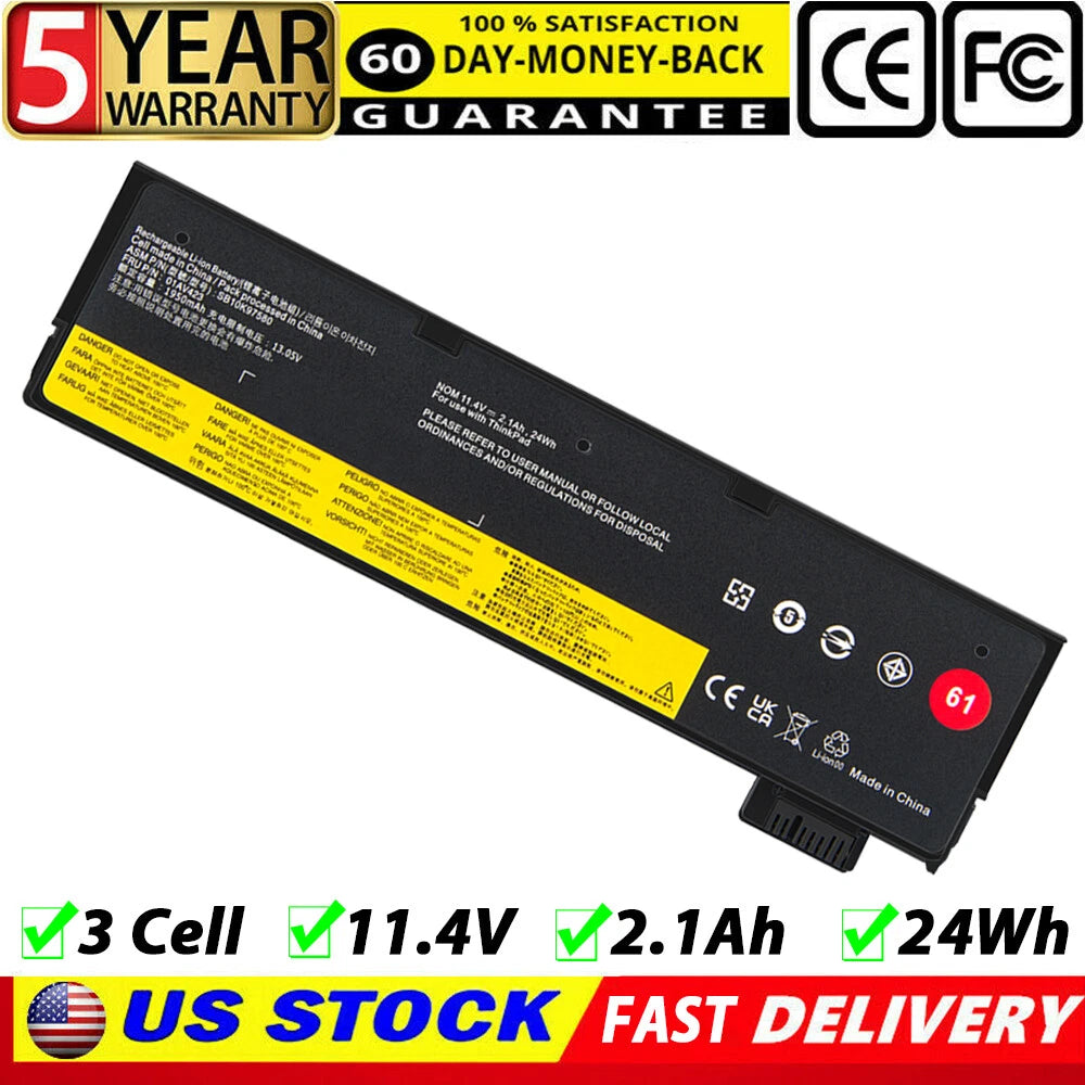 24Wh 01AV452 Battery for Lenovo ThinkPad T470 T570 01AV423 01AV424 01AV425 61++