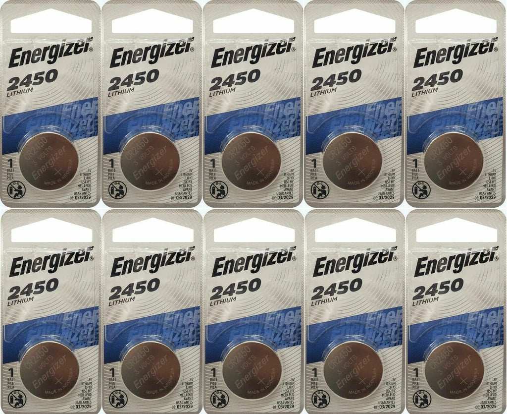 12 Pcs Energizer CR2450 ECR2450 CR 2450 3V Lithium Coin Cell Button Battery