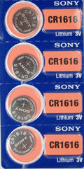 4 Pk SONY CR1616 Lithium 3v Batteries CR 1616