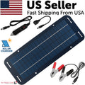 30W Solar Panel 12V Trickle Charger Battery Charger Kit Maintainer Boat Car RV