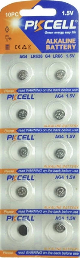 AG4 LR626 PKCELL Battery (10 piece) LR66 377 377A 626 177 V377 US Seller