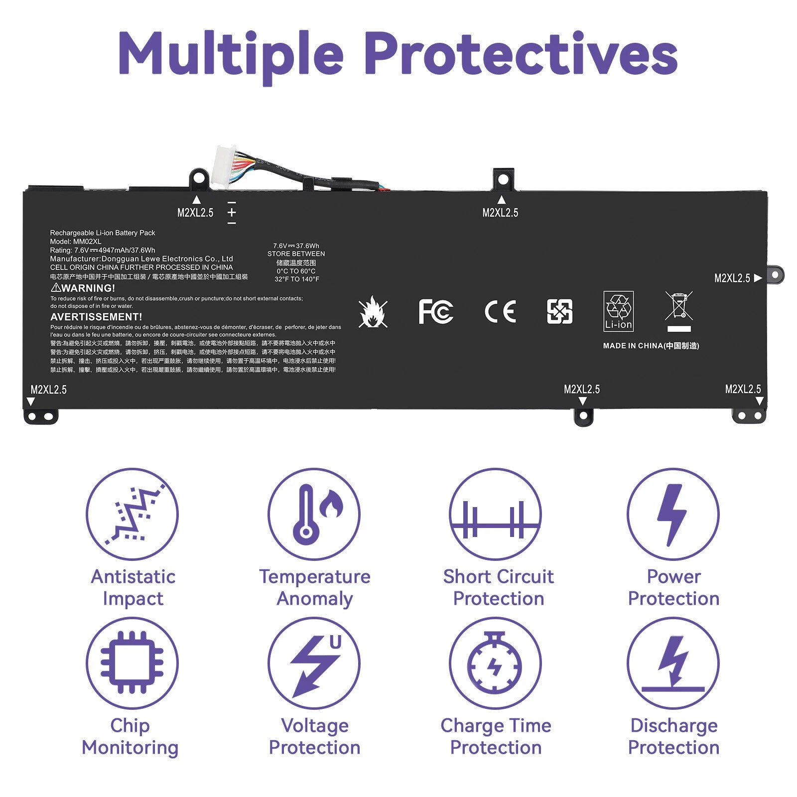 MM02XL Battery For Pavilion 13-AN HSTNN-IB8Q L27868-2D1 L28076-005 HSTNN-DB8U