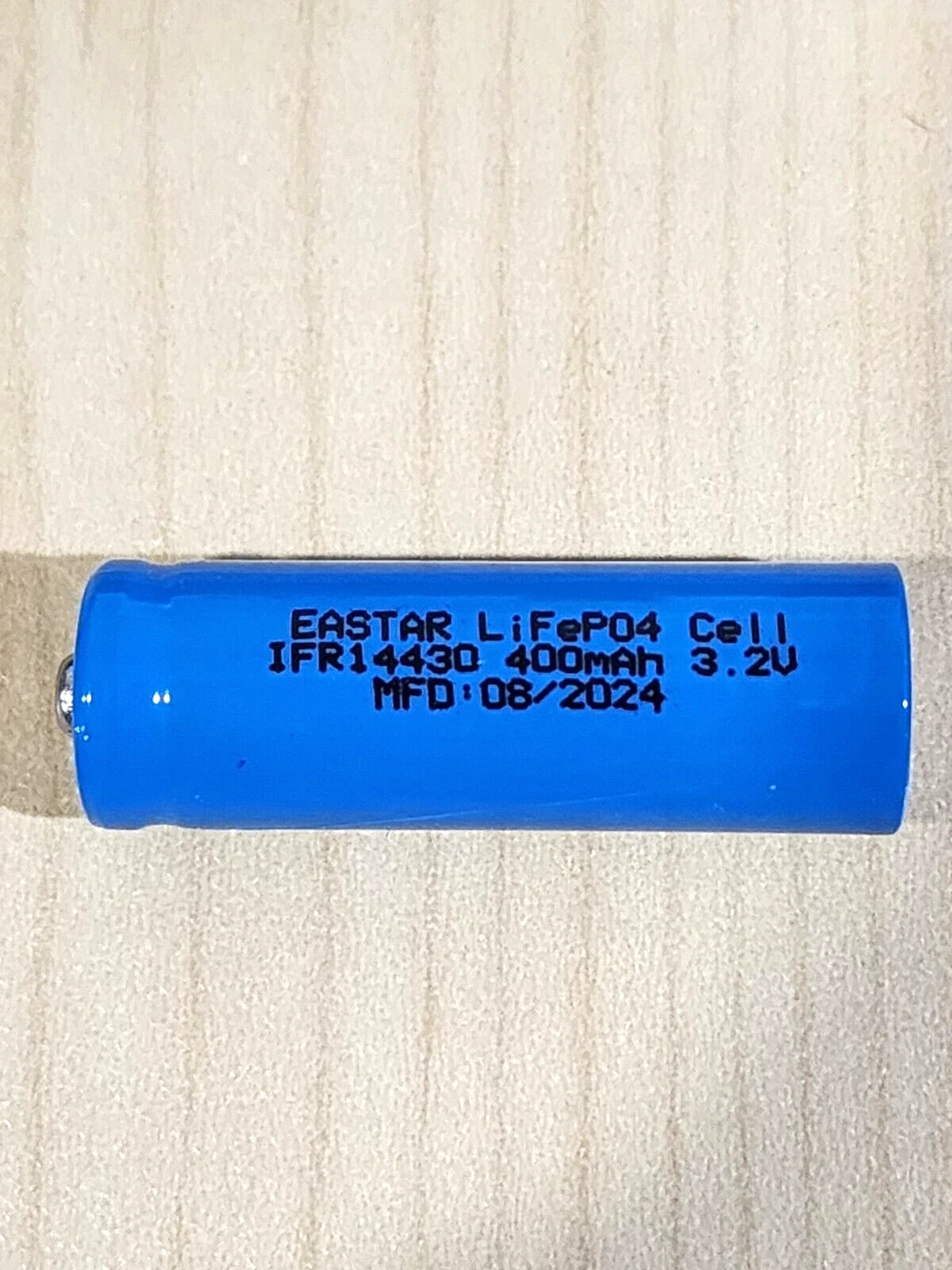 10 x 14430 3.2v LiFePO4 RECHARGEABLE BATTERY 400mAh solar light btop mfd 08/2024
