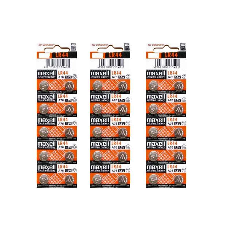 30 Pieces Maxell LR44 A76 357 303 AG13 1.5V Coin Cell Button Batteries