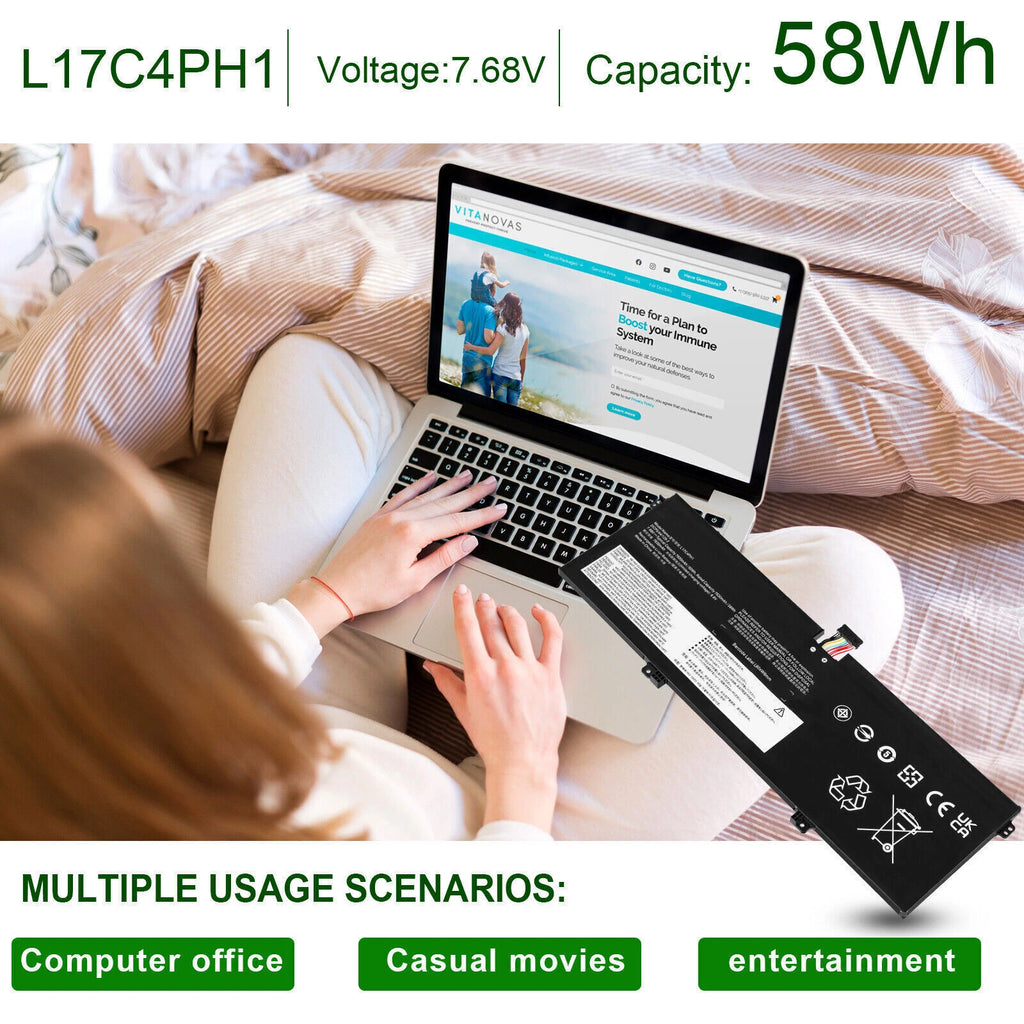?Battery for Lenovo Yoga C930-13IKB C930-13IKB-81EQ 81EQ000HGE 60Wh L17C4PH1