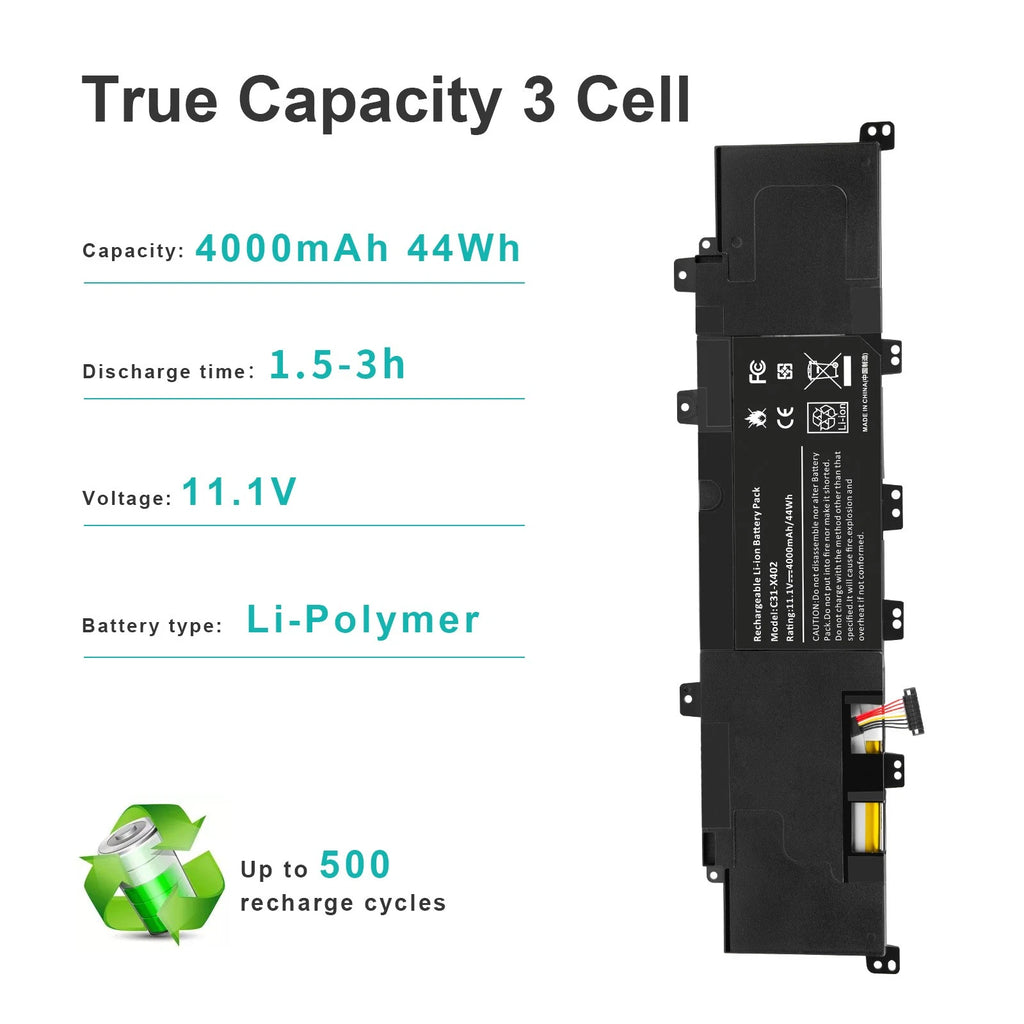 C31-X402 Battery For Asus VivoBook S300CA S300E S400CA Series S300CA-RS91T 44WH