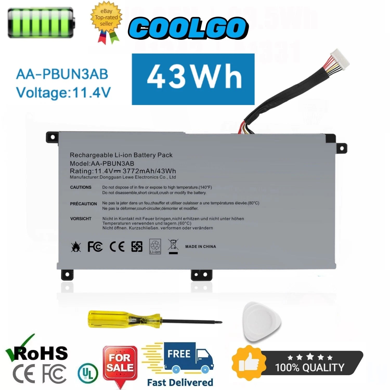AA-PBUN3AB Battery for Samsung NP530E5M NP530E5M-X02US NP550XTA-K01US AA-PBUN3QB