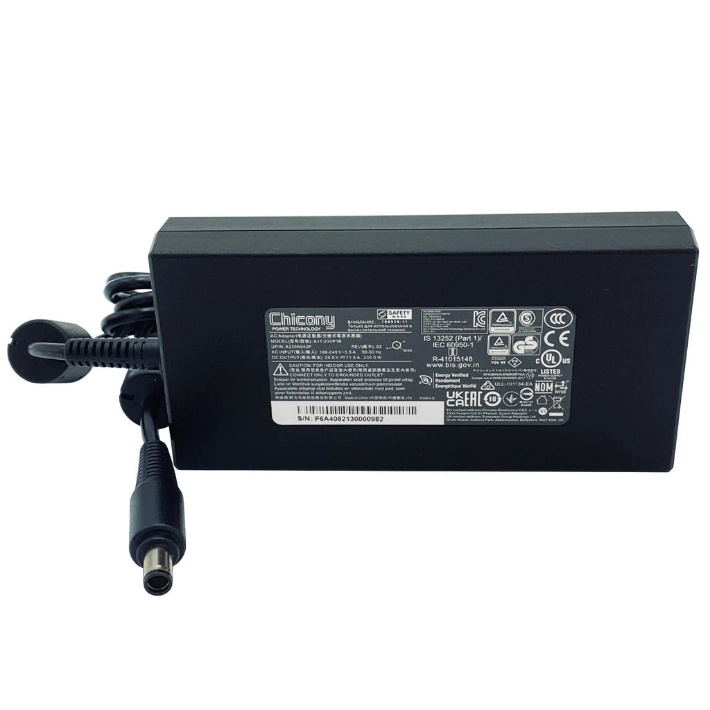 NEW Genuine 230W Chicony AC Adapter A17-230P1B Power Supply 20V 11.5A Charger